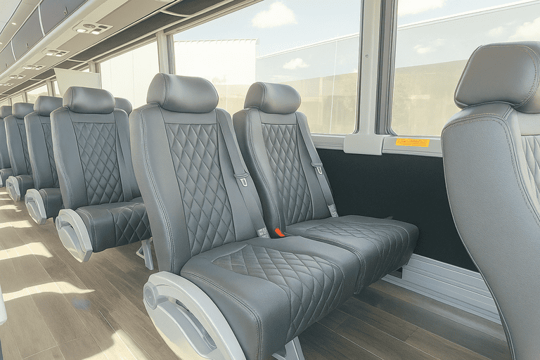 interior of Coach Bus Boise charter bus