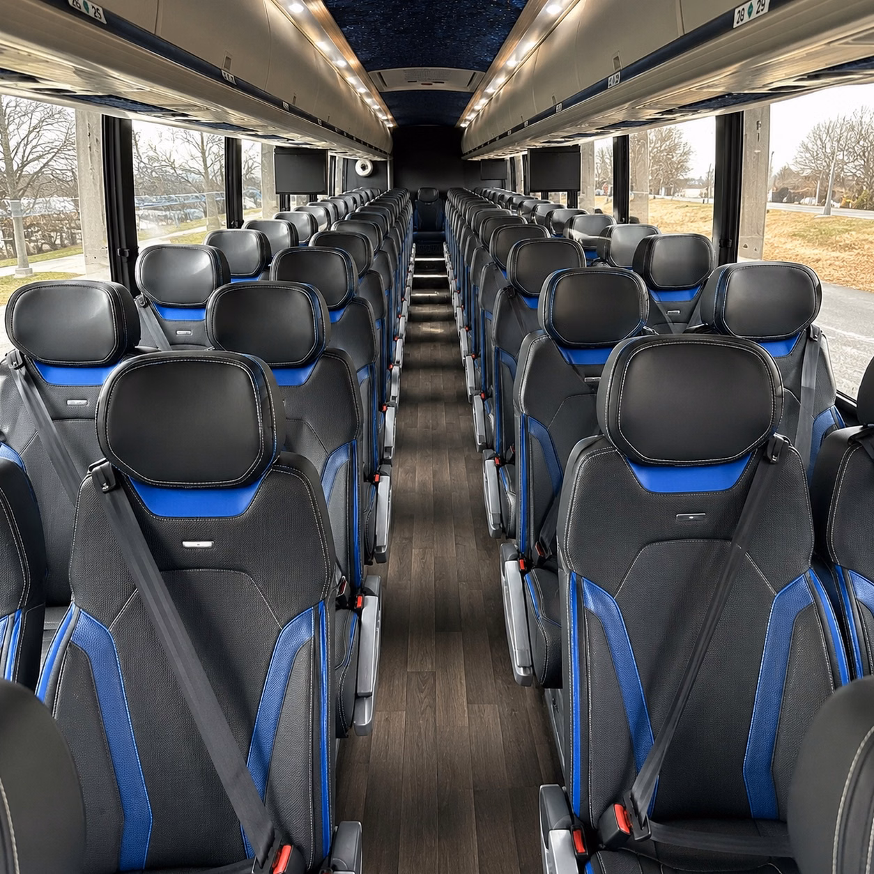 boise charter bus rental interior